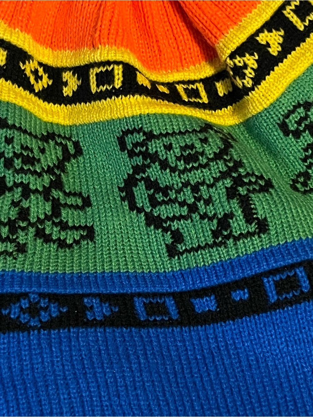 Grateful Dead Rainbow Knit Pom-Pom, Faux Fur Lined Flap Hat with Tassels - NWT - Picture 4 of 9
